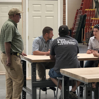 Students in the Construction Technology lab